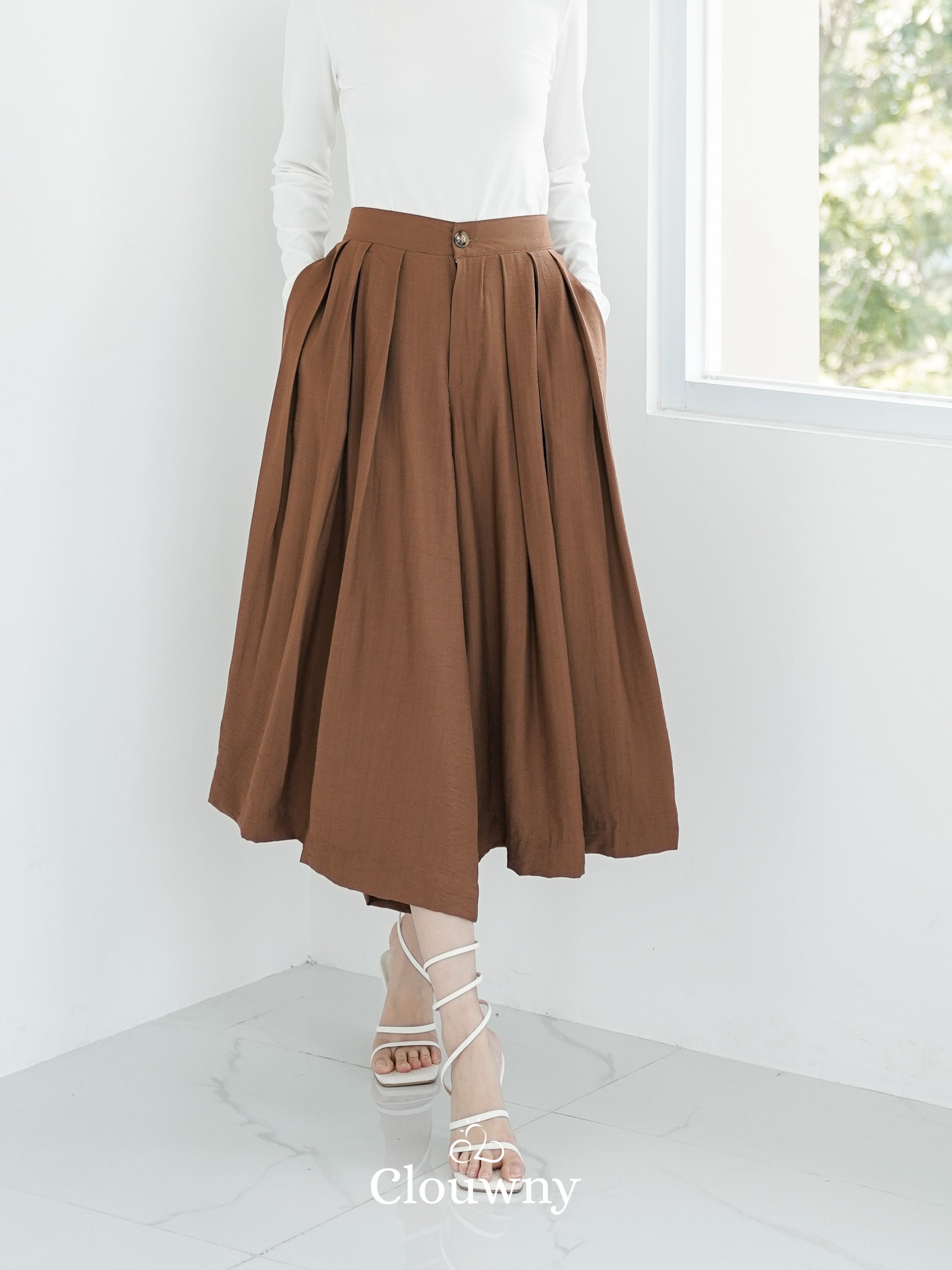 Jenna Cullote Pants - Walnut